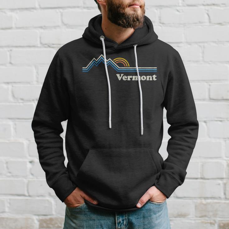 Retro VermontVintage Sunrise Mountains Hoodie Gifts for Him