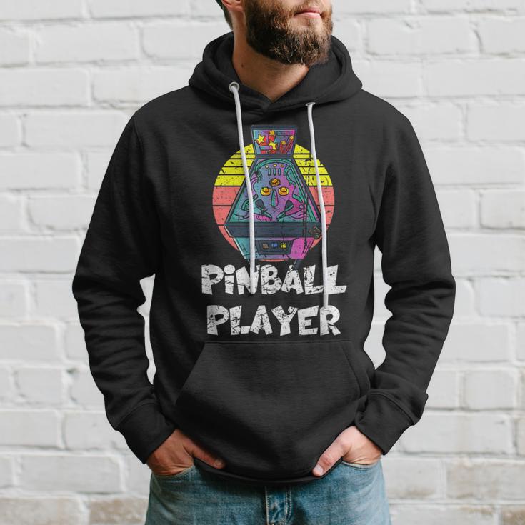 Retro Vintage Arcade Distressed Pinball Player Hoodie Gifts for Him