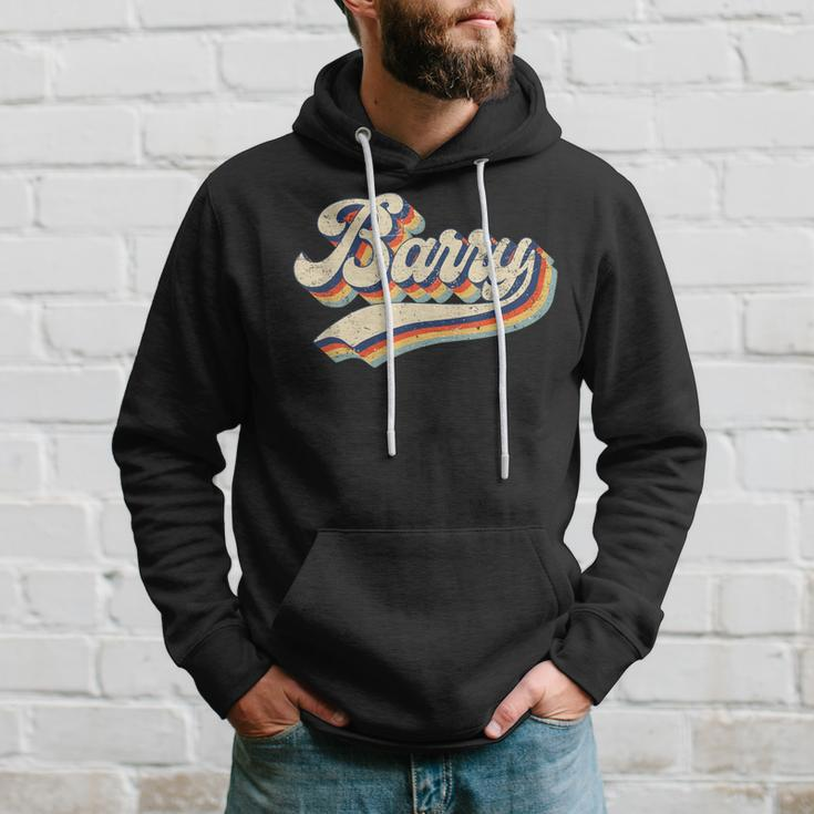 Retro Vintage Barry First Name Barry Hoodie Gifts for Him