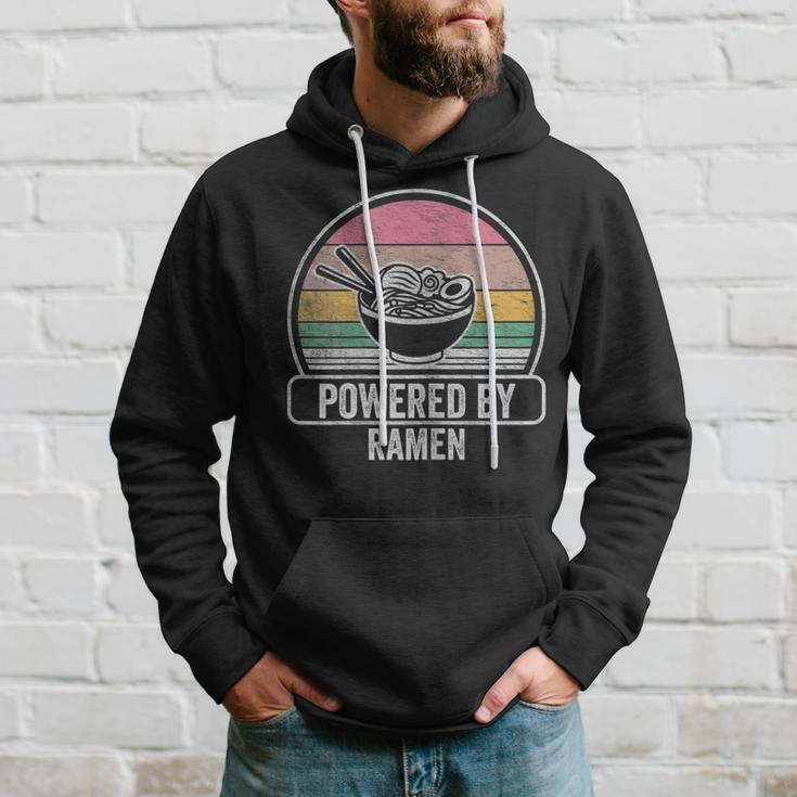 Retro Vintage Powered By Ramen Ramen Lover Hoodie Gifts for Him