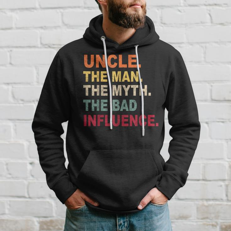 Retro Vintage Uncle The Man The Myth The Bad Influence Men Hoodie Gifts for Him