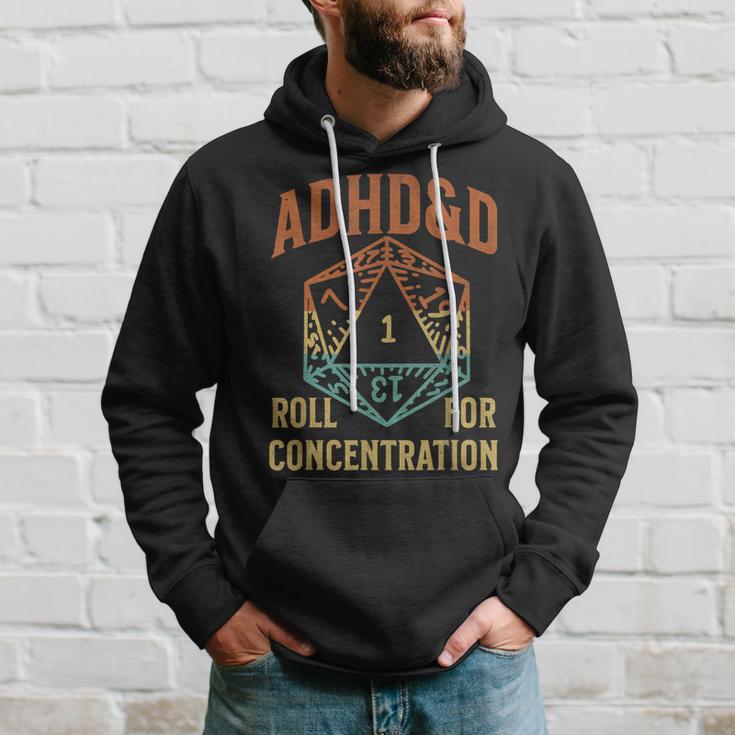 Retrointage Adhs & D Rolle Für Konzentration Für Gamer Kapuzenpullover Geschenke für Ihn