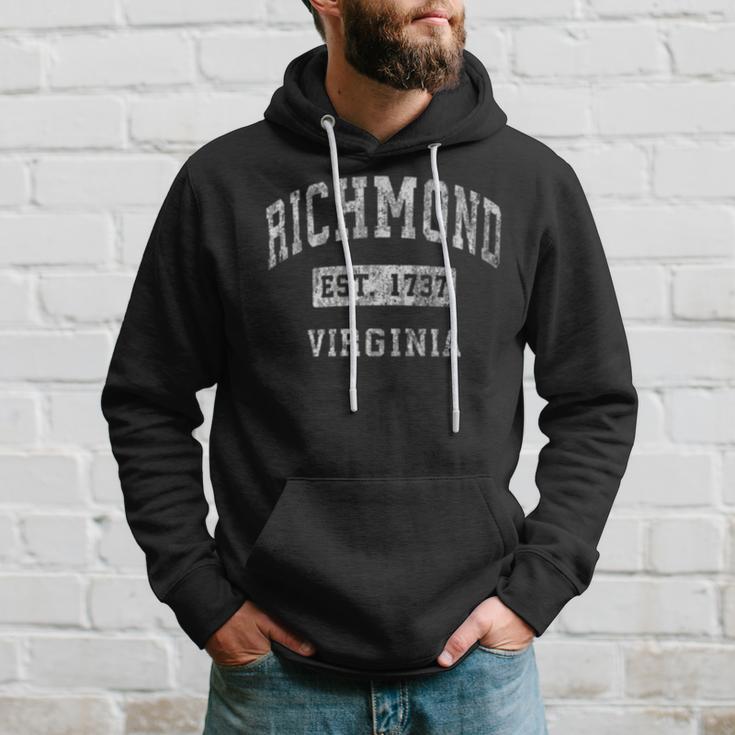 Richmond Virginia Va Vintage Established Sports Hoodie Gifts for Him