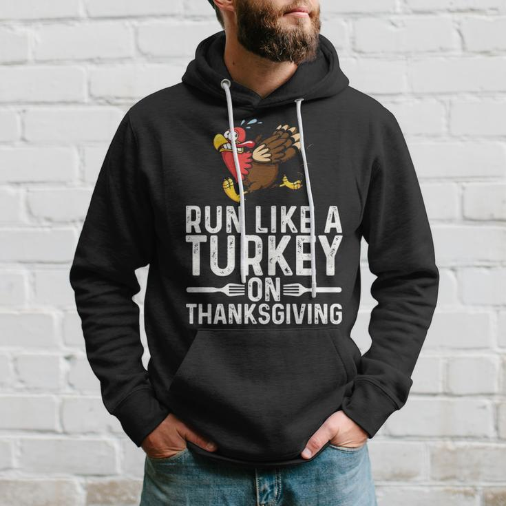 Run Like A Turkey Thanksgiving Runner Running Hoodie Gifts for Him