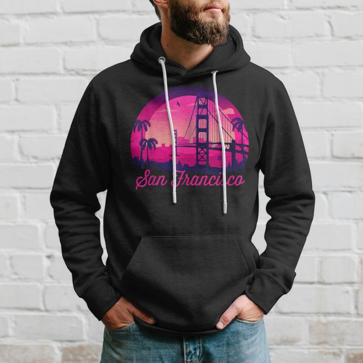 San Francisco Vintage California Skyline Bridge Hoodie Gifts for Him