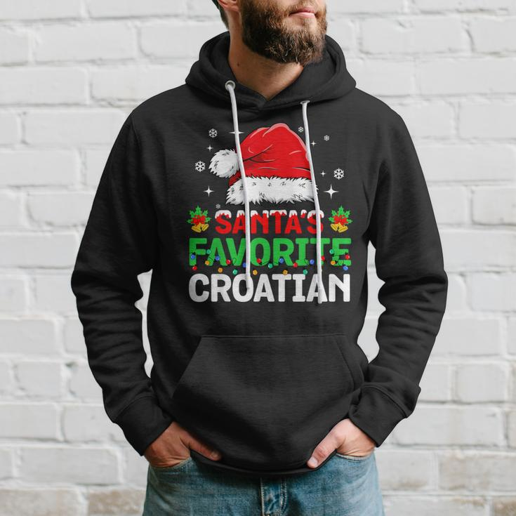Santa's Favorite Croatian Christmas Family Matching Hoodie Gifts for Him