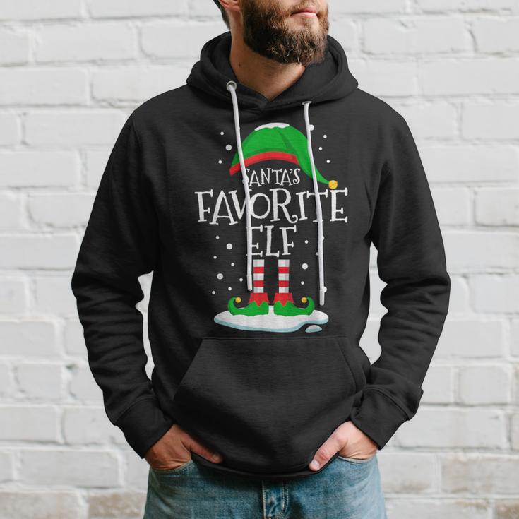 Santa's Favorite Elf Christmas Family Matching Xmas Hoodie Gifts for Him