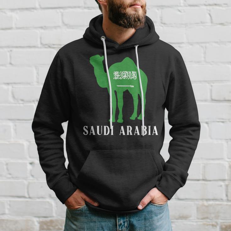 Saudi Arabia Flag Camel Saudi Arabian Travel Hoodie Gifts for Him