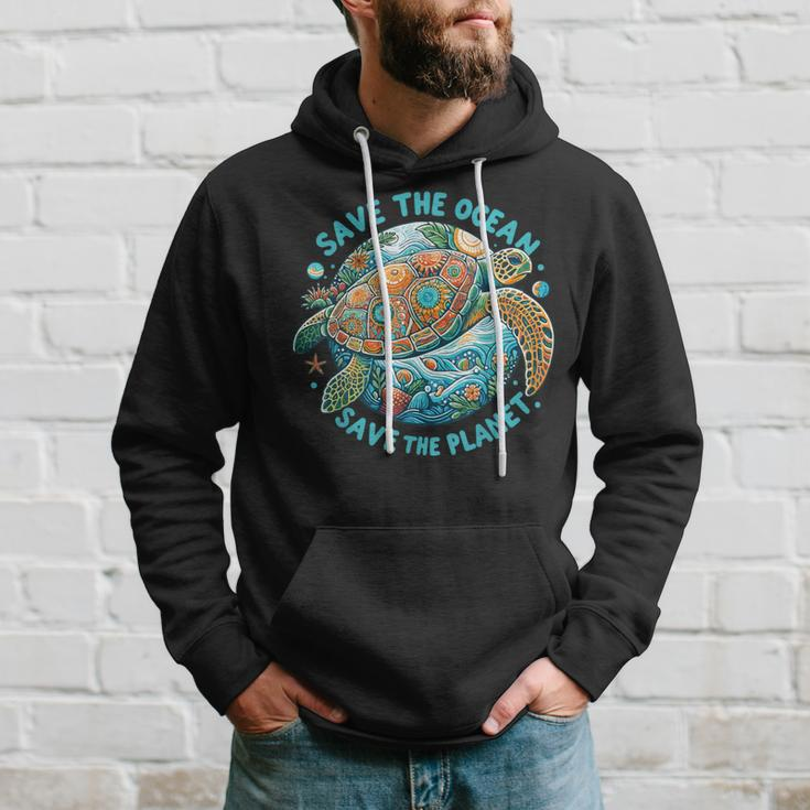 Save The Ocean Save The Planet Cute Sea Turtle Hoodie Gifts for Him