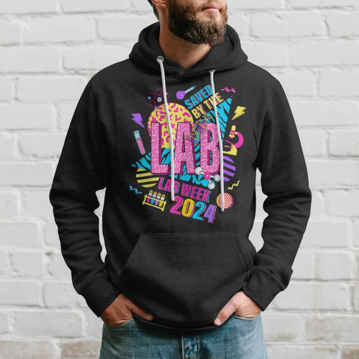 Saved By The Lab Medical Science Laboratory Lab Week 2024 Hoodie Gifts for Him