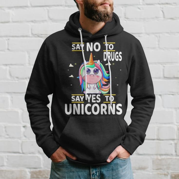 Say No To Drugs Say Yes To Unicorns Red Ribbon Week Hoodie Gifts for Him