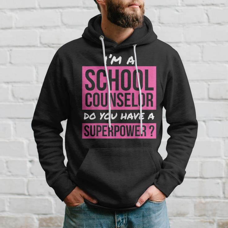 School Counselor Superpower School Counselor Hoodie Gifts for Him
