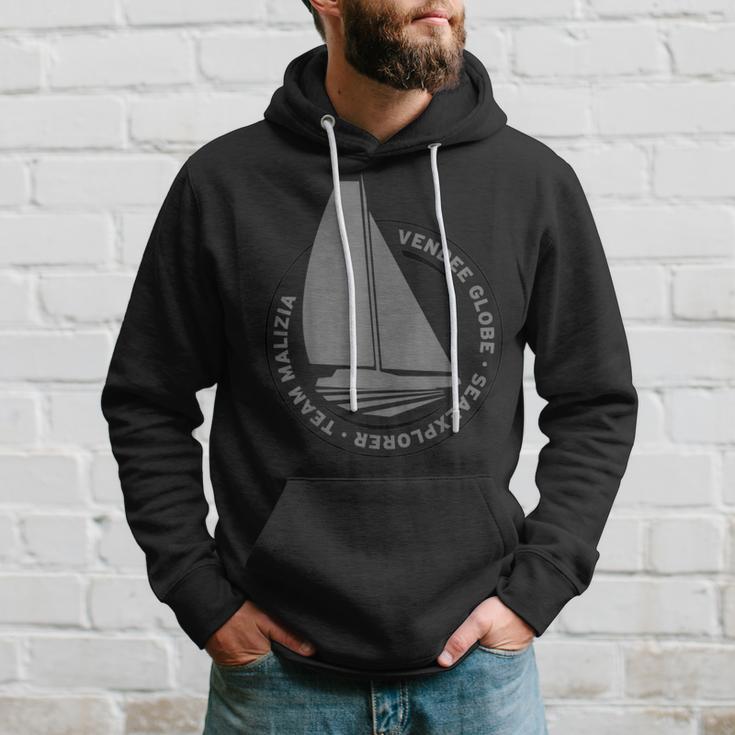 Schwarzes Hoodie mit Segelboot-Design, Vendee Globe Herausforderung Geschenke für Ihn