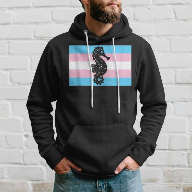Seahorse Dad Pregnant Trans Man Hoodie Gifts for Him