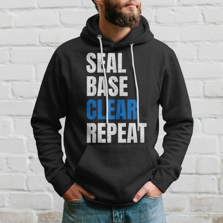 Seal Base Clear Repeat Car Body Painter Automotive Hoodie Gifts for Him
