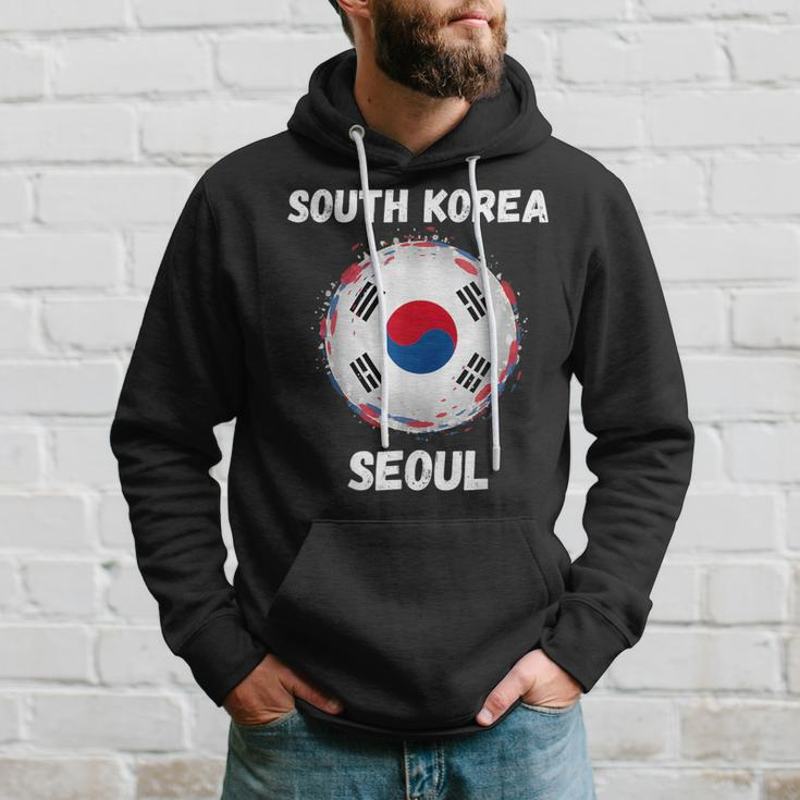 Seoul South Korea Retro Vintage Korean Flag Souvenirs Hoodie Gifts for Him