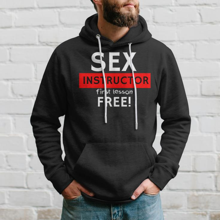 Sex Instructor First Lesson Free Naughty Rude Jokes Prank Hoodie Gifts for Him