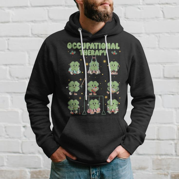 Shamrock Occupational Therapy St Patrick's Day Ot Therapist Hoodie Gifts for Him