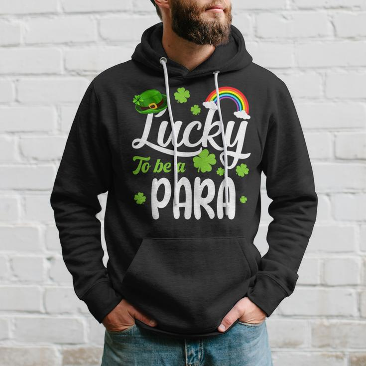 Shamrocks Lucky To Be A Para Happy St Patrick's Day Hoodie Gifts for Him