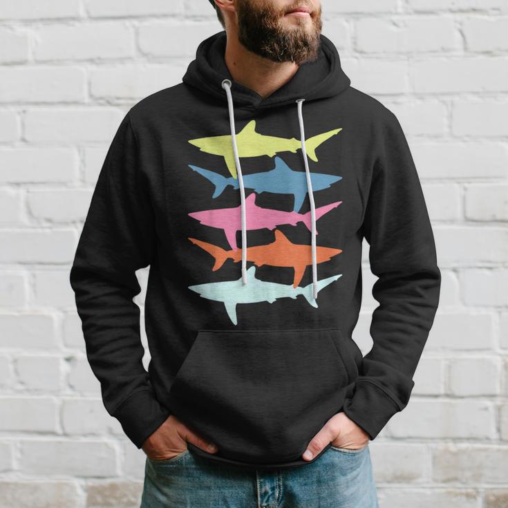 Shark Vintage Summer Beach Surfer Hoodie Geschenke für Ihn