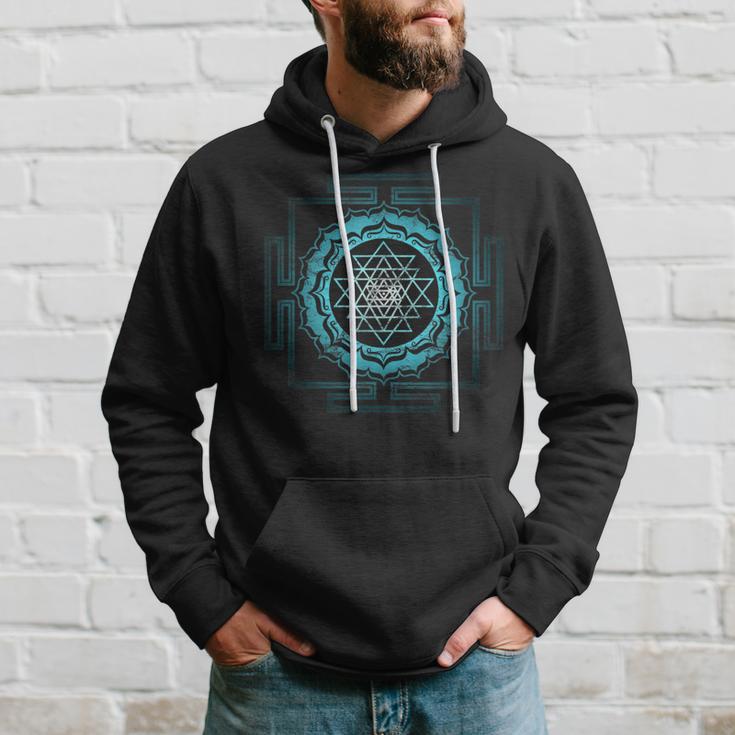 Shri Yantra Lotus Buddhism Meditation Sacred Geometry Zen Hoodie Gifts for Him