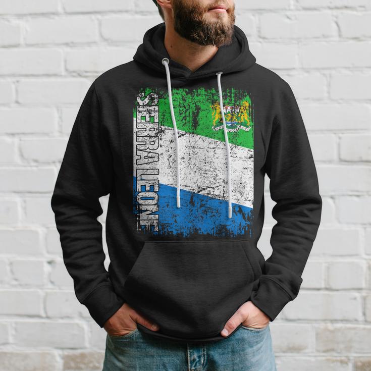 Sierra Leone Flag Vintage Distressed Sierra Leone Hoodie Gifts for Him