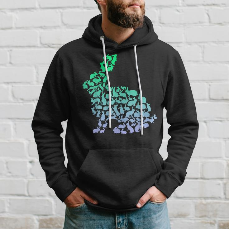 Silhouette Bunny For Rabbit Lover Boys Rabbit Hoodie Gifts for Him