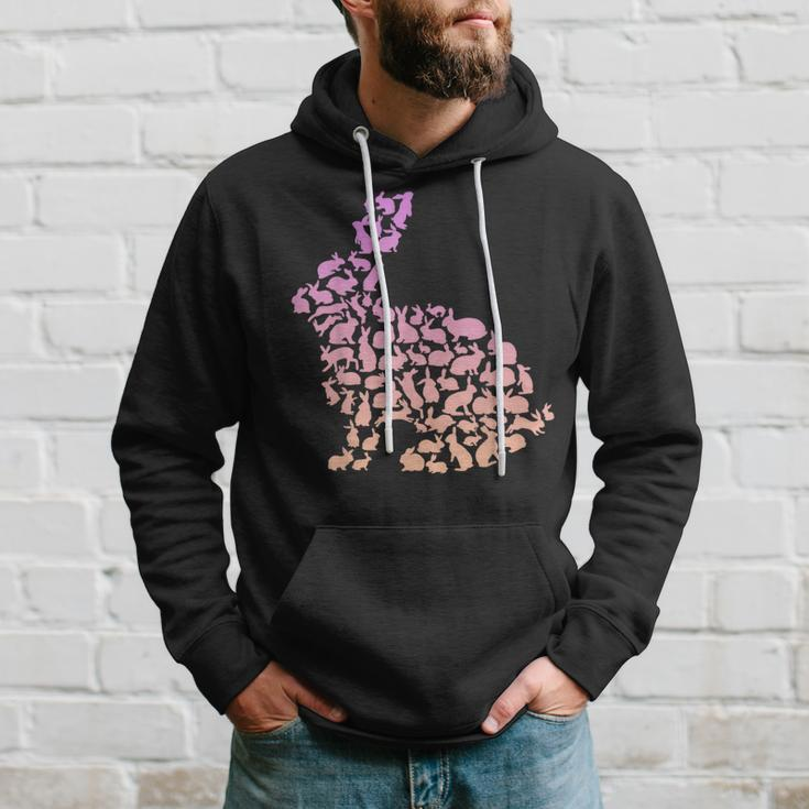 Silhouette Bunny For Rabbit Lover Girls Rabbit Hoodie Gifts for Him