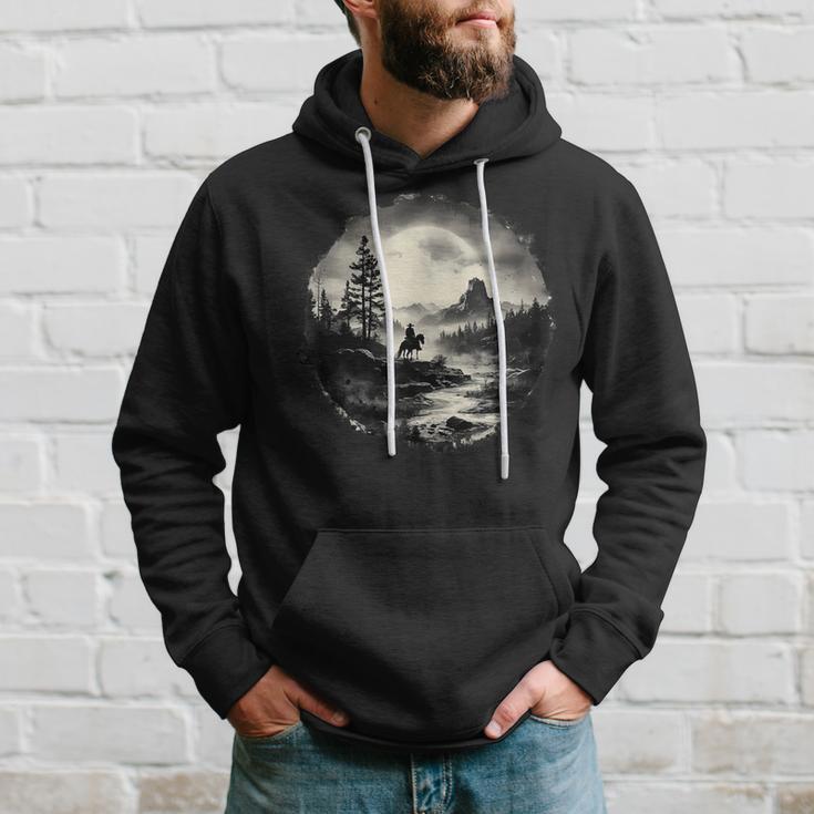 Silhouette Eines Cowboy Riverside Wrangler Hoodie Geschenke für Ihn