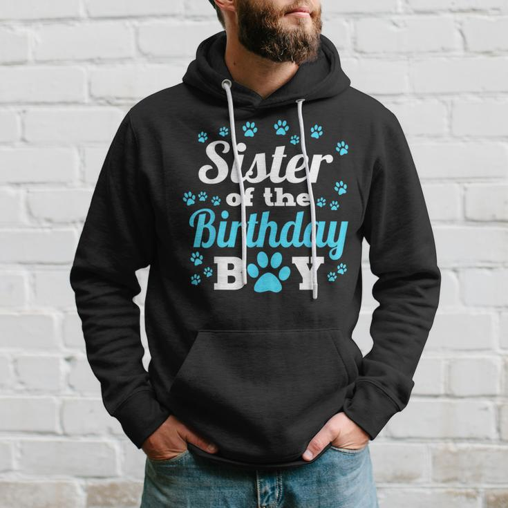 Sister Of The Birthday Boy Dog Paw Bday Party Celebration Hoodie Gifts for Him