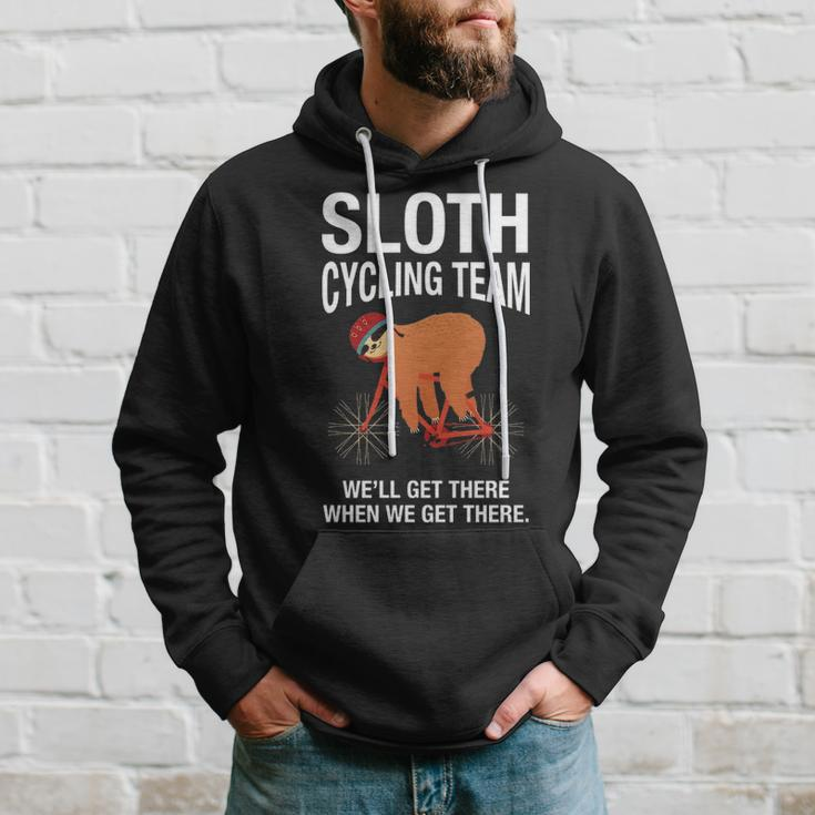 Sloth Cycling Team Lazy Sloth Sleeping Bicycle Hoodie Gifts for Him