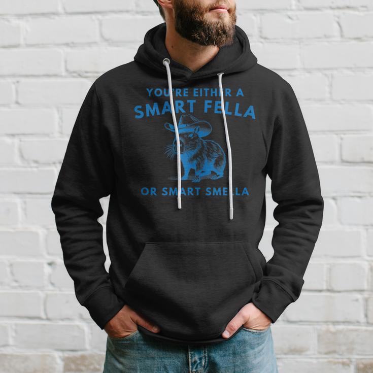 Are You A Smart Fella Or Fart Smella Vintage Style Retro Hoodie Gifts for Him