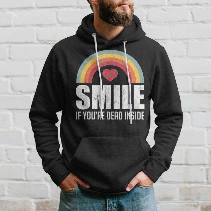 Smile If You're Dead Inside For A Black Comedy Fan Hoodie Gifts for Him