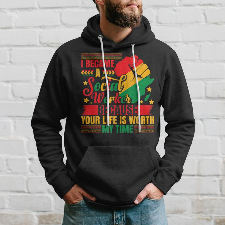Social Work Junenth Black History Social Worker Hoodie Gifts for Him