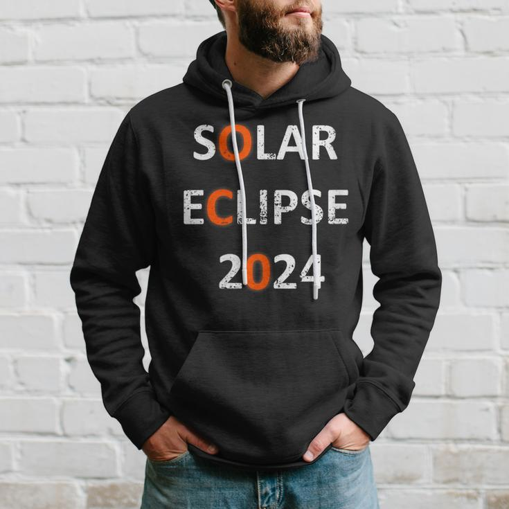 Solar Eclipse 2024 Event Distressed Hoodie Gifts for Him
