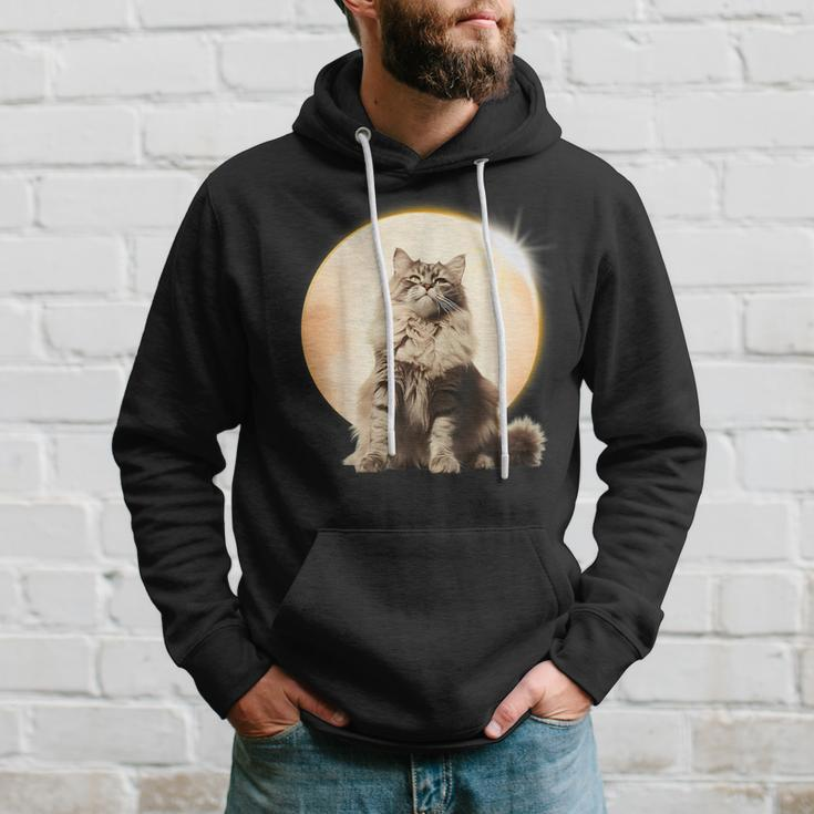 Solar Eclipse 2024 Maine Coon Cat America Totality Hoodie Gifts for Him