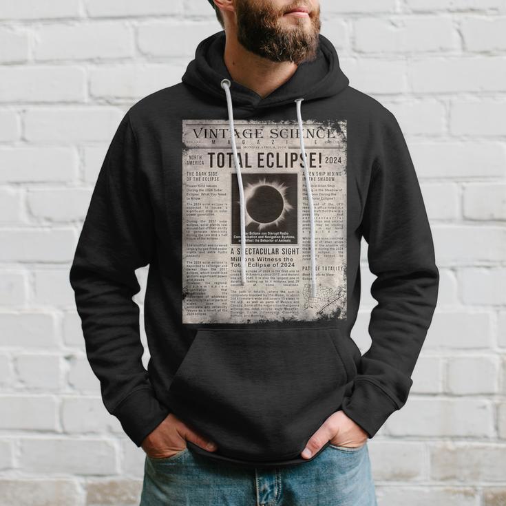 Solar Eclipse 2024 Total Eclipse Vintage Graphic Hoodie Gifts for Him