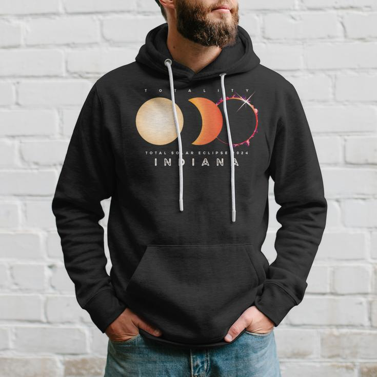 Solar Eclipse 2024 Total Eclipse Indiana America Graphic Hoodie Gifts for Him