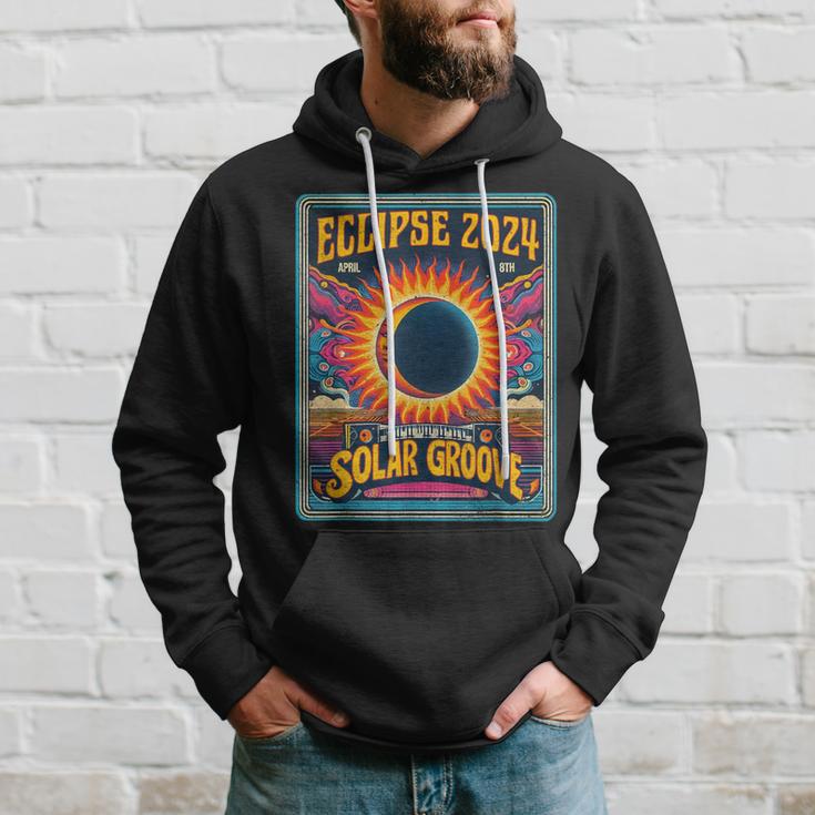 Solar Eclipse Retro Style Path Of Totality 2024 Vintage Hoodie Gifts for Him