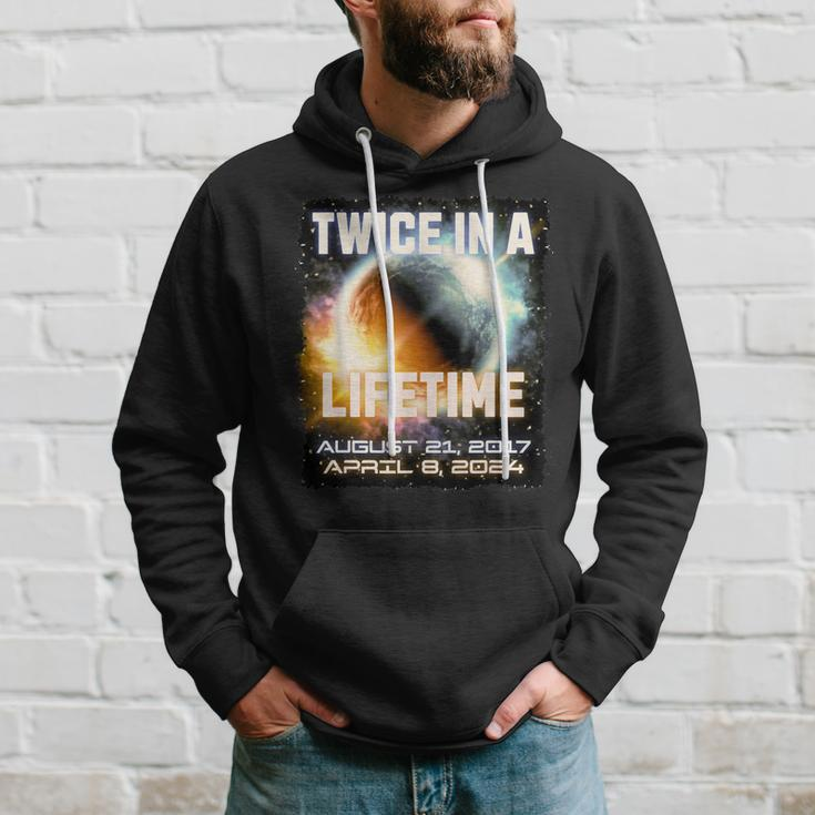 Solar Eclipse Twice In Lifetime 2024 Solar Eclipse Astronomy Hoodie Gifts for Him
