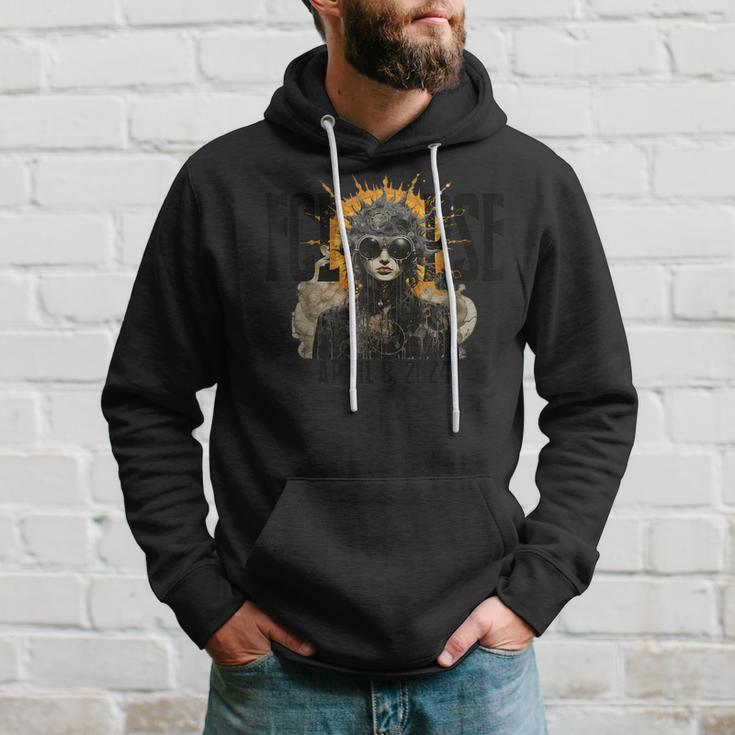 Solarpunk Total Solar Eclipse Watching April 8 2024 Hoodie Gifts for Him