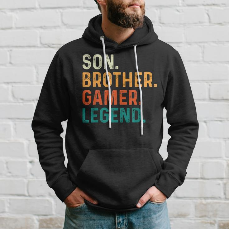 Son Brother Gamer Legend Gaming Hoodie Gifts for Him