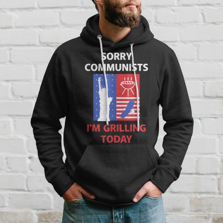 Sorry Communists I'm Grilling Today Apparel Hoodie Gifts for Him