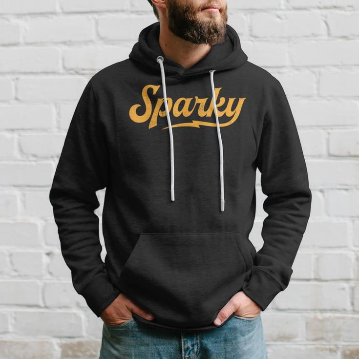 Sparky Electrician Lineman Dad Retro Vintage Novelty Hoodie Gifts for Him
