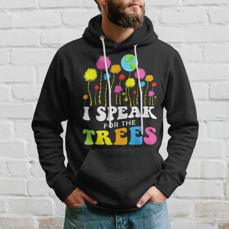I Speak For Trees Earth Day Save Earth Insation Hippie Hoodie Gifts for Him