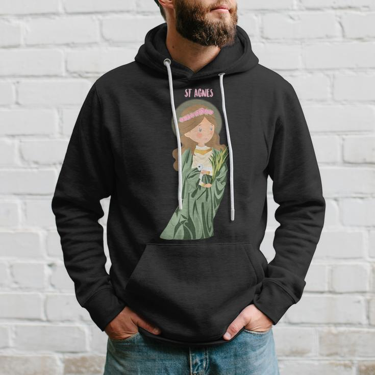 St Agnes Of Rome Pray For Us Catholic Saints Girls Hoodie Gifts for Him