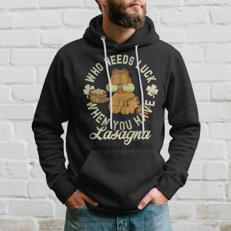 St Patrick's Day Who Needs Luck You Have Lasagna Hoodie Gifts for Him