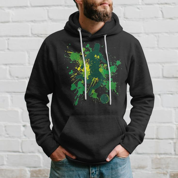 St Patricks Day Soccer Shamrock Hoodie Gifts for Him