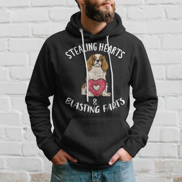 Stealing Hearts Blasting Farts Cavalier King Charles Spaniel Hoodie Gifts for Him