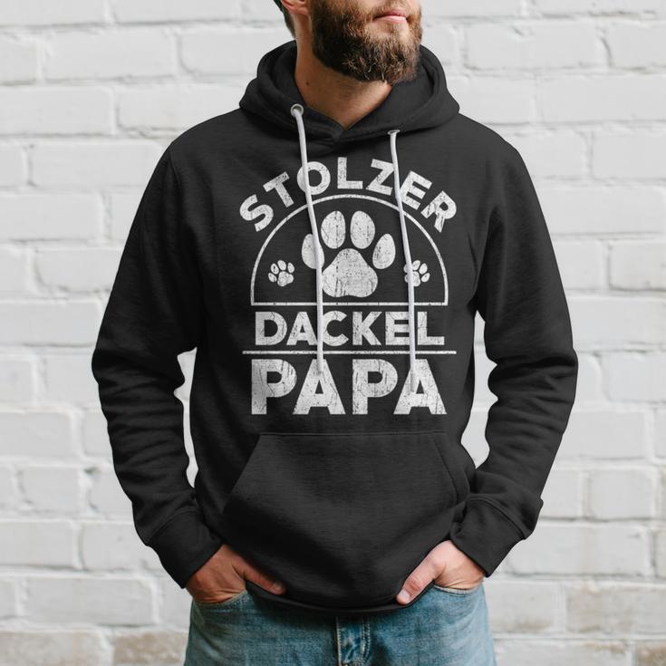 Stolzer Dackel Papa Hundepapa Teckel Dachshund Kapuzenpullover Geschenke für Ihn